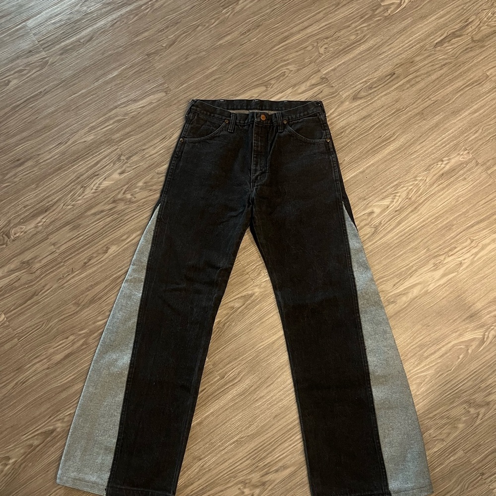 Wrangler Black and Gray Two-Tone Denim Pants